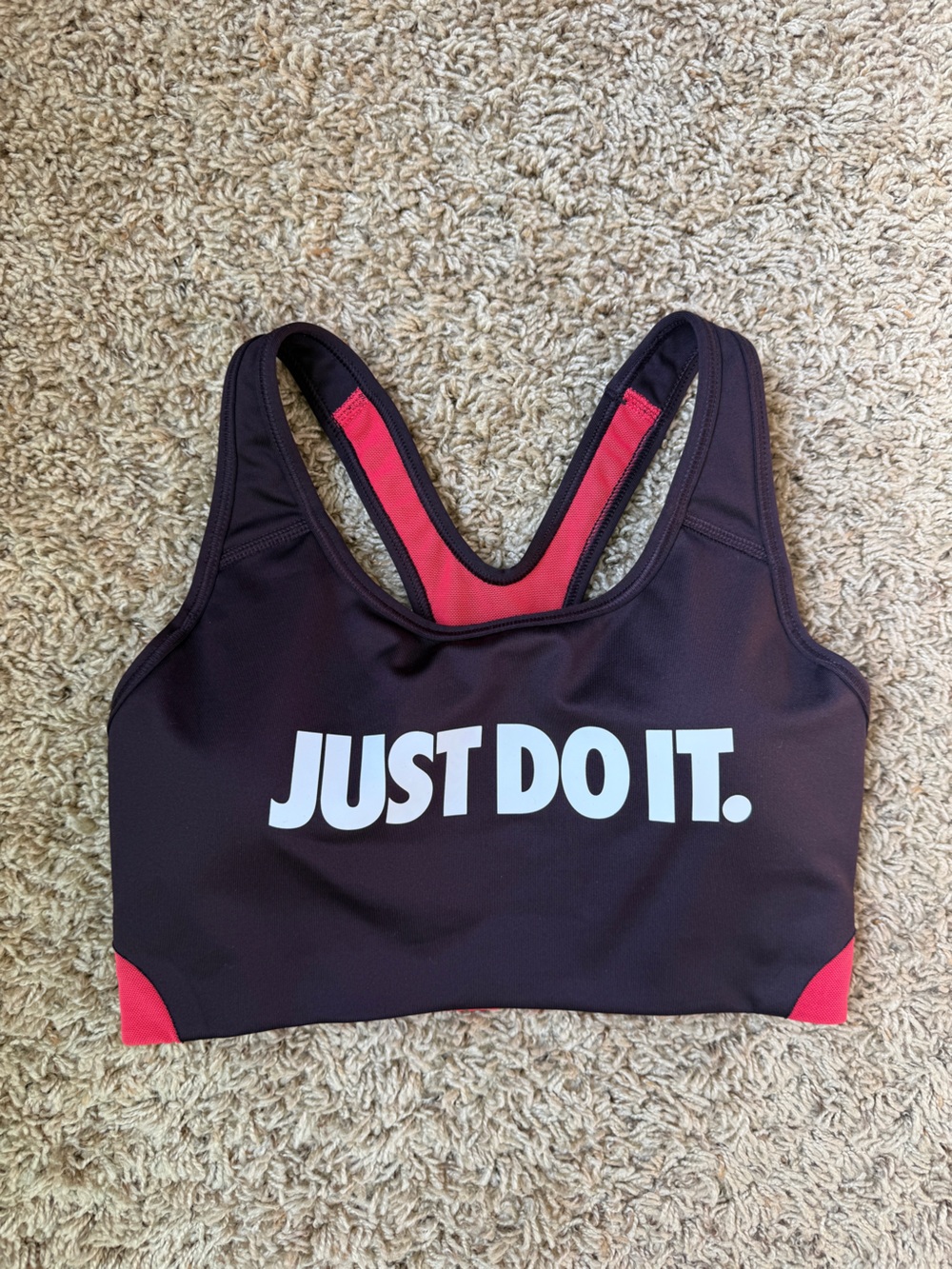 Nike Plum & Coral Red Dri-FIT Sports Bra